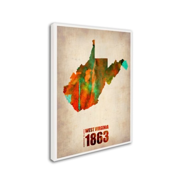 Naxart 'West Virginia Watercolor Map' Canvas Art,24x32